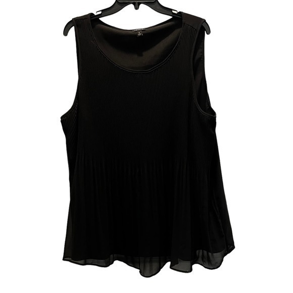 Torrid 2 sheer pleated lined sleeveless bloise plus - Picture 1 of 5